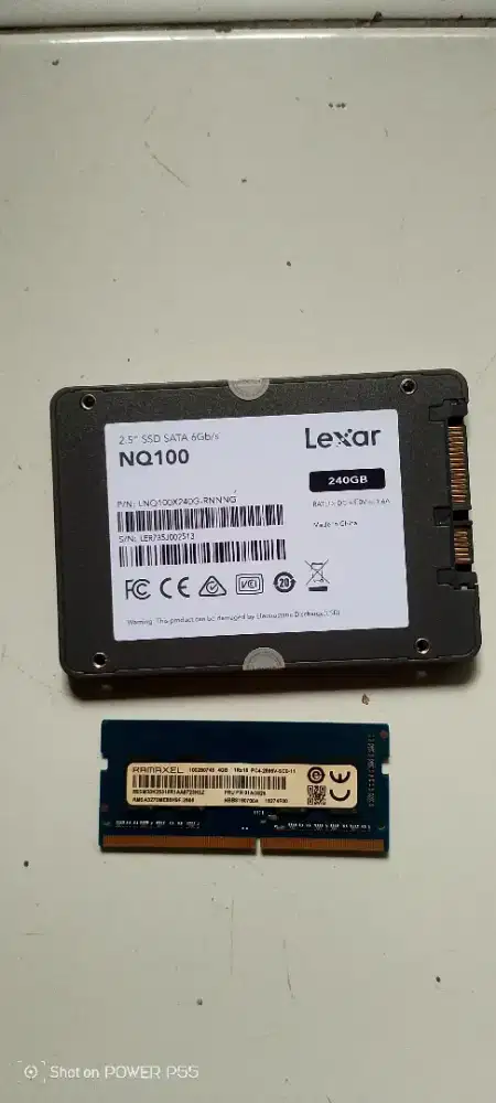 Jual SSD 240gb plus Ram ddr4 4gb