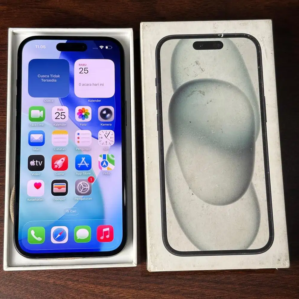 Iphone 15 128GB Beacukai dualsim Black