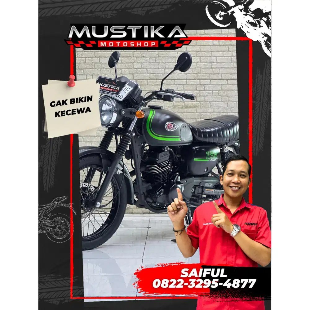 Perfect Condition!!Kawasaki W175 Cafe Racer 2020 Black Mulus-Mustika