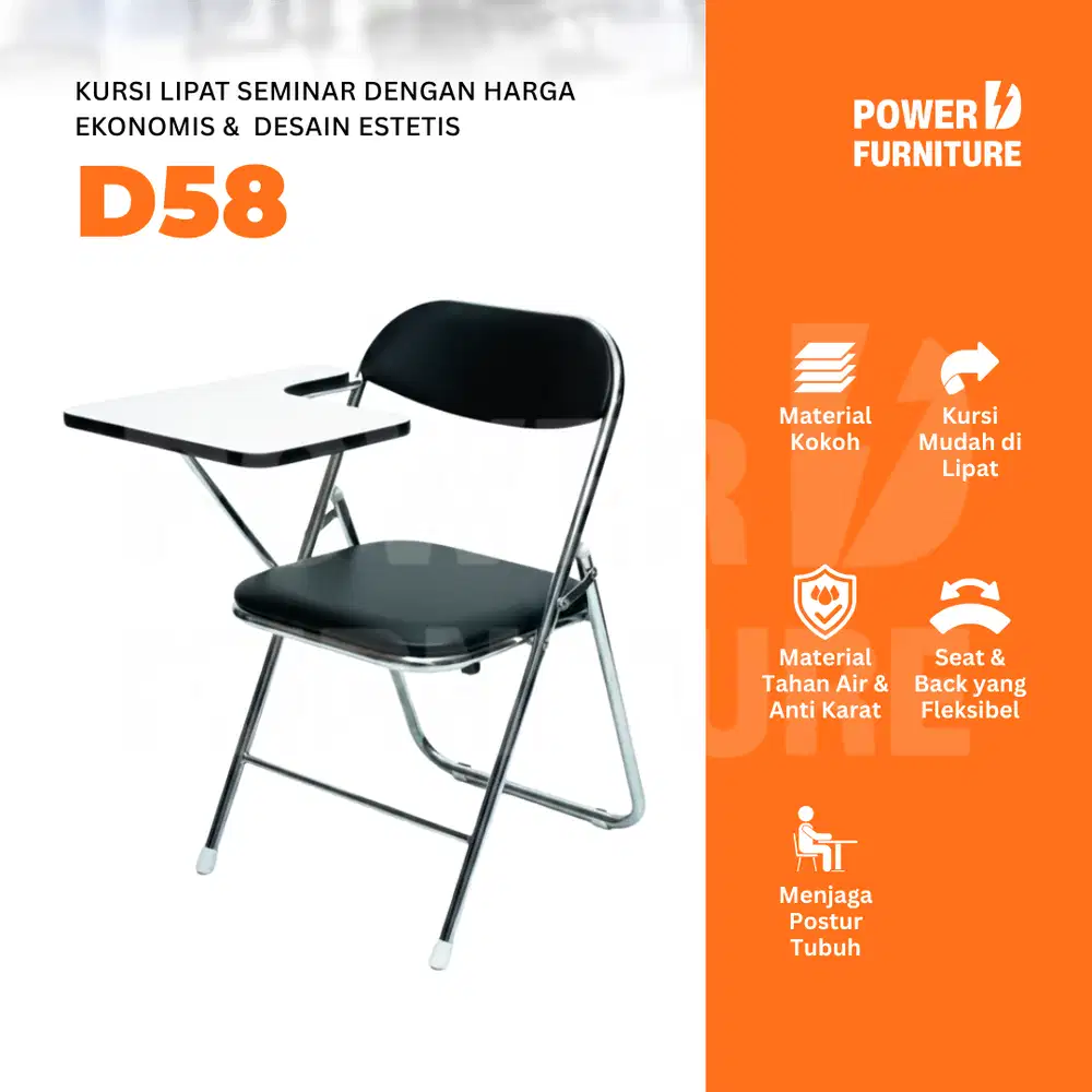 Kursi Kuliah D58 - Kursi Kampus | Kursi Training | Kursi Lipat Kampus