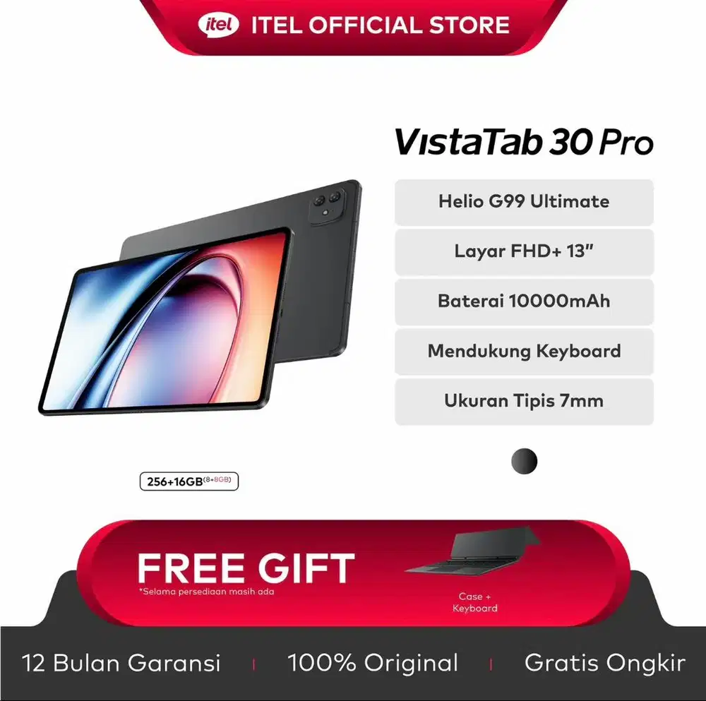 Di jual itel vista tab 30 pro 8/256