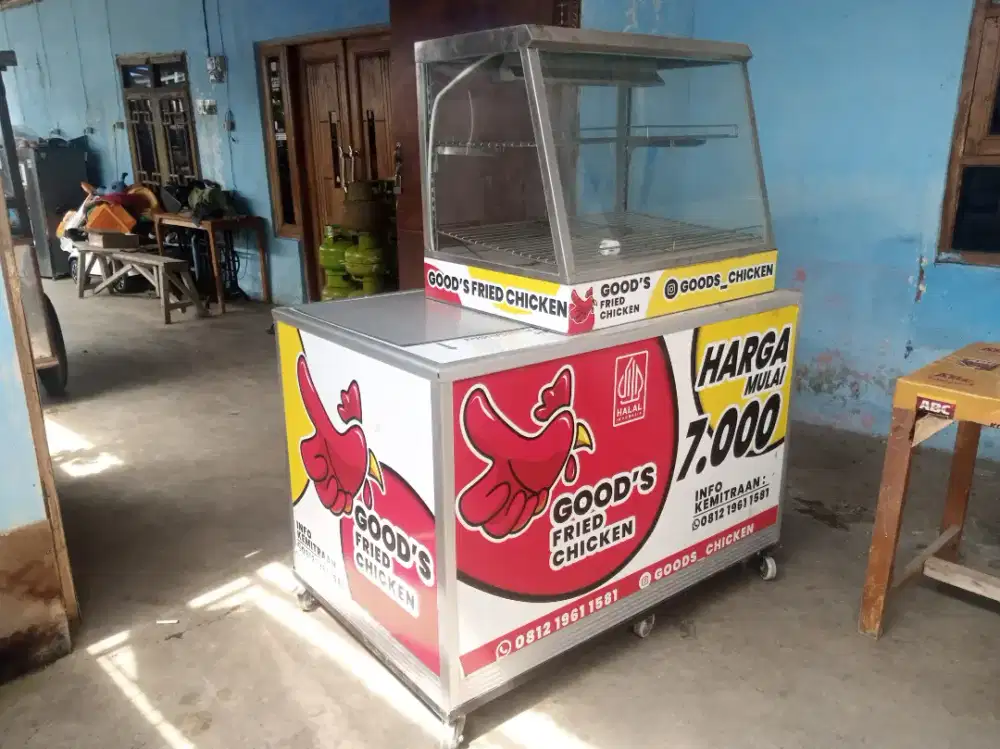 Etalase Gerobak Fried Chicken