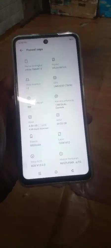 Infinix semart 8 ram 4+4/64