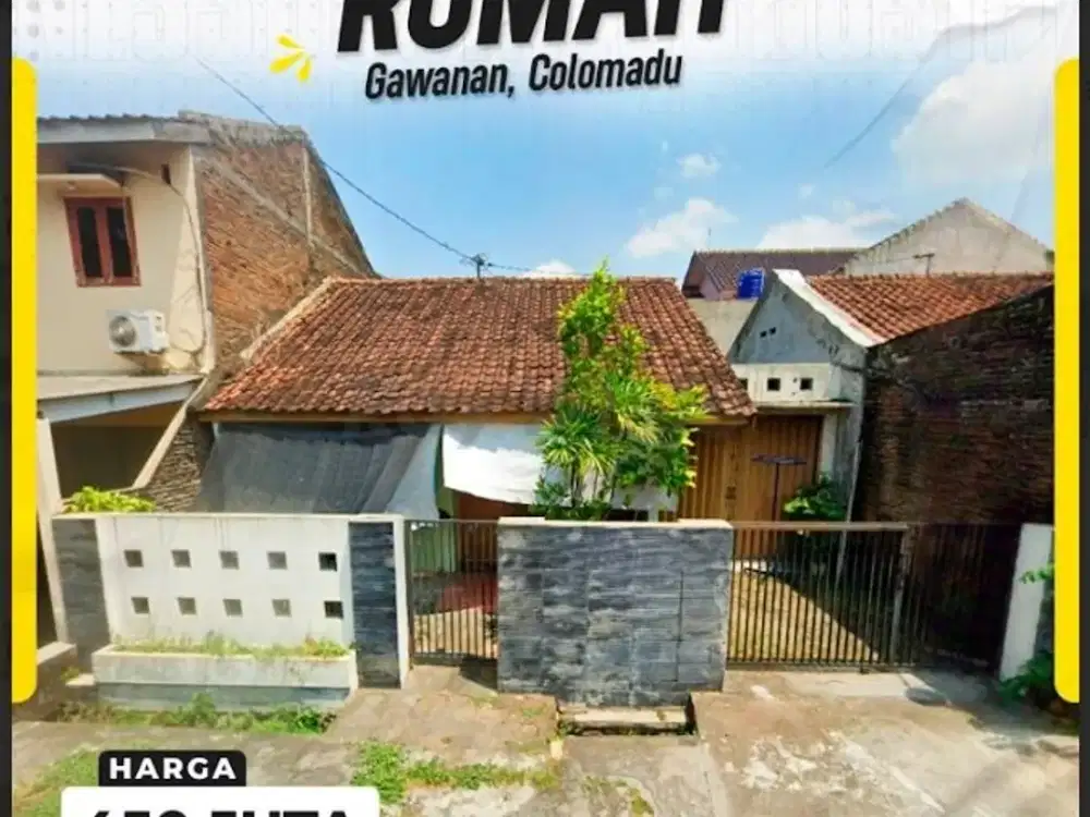 Dijual Rumah Murah Siap Huni 450 Juta di Gawanan Colomadu