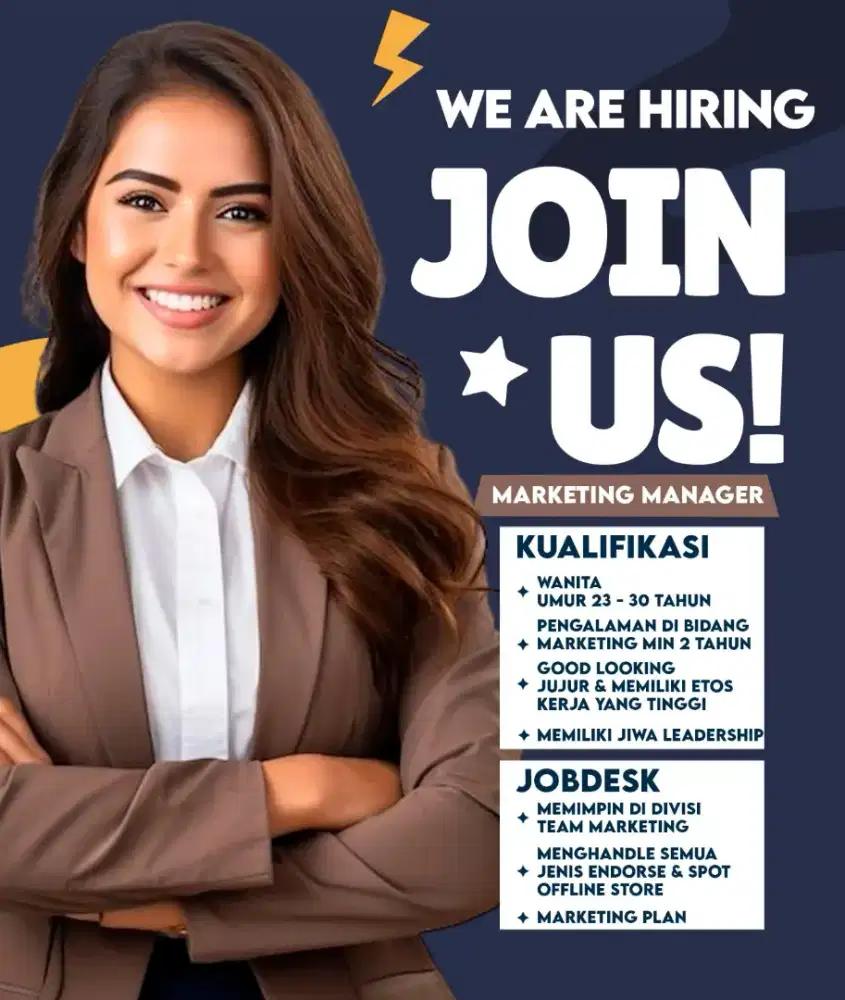 DICARI MANAGER  MARKETING GAJI 8-15JT JAKARTA BARAT.