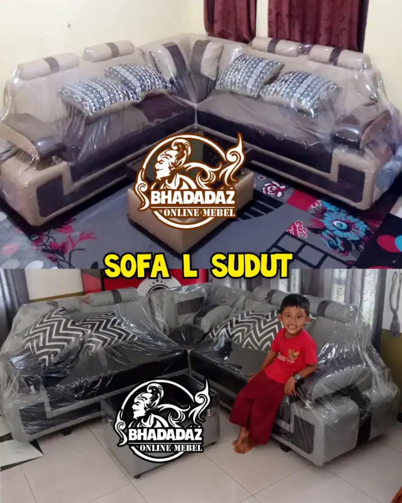 Sofa L Sudut Ruang Tamu