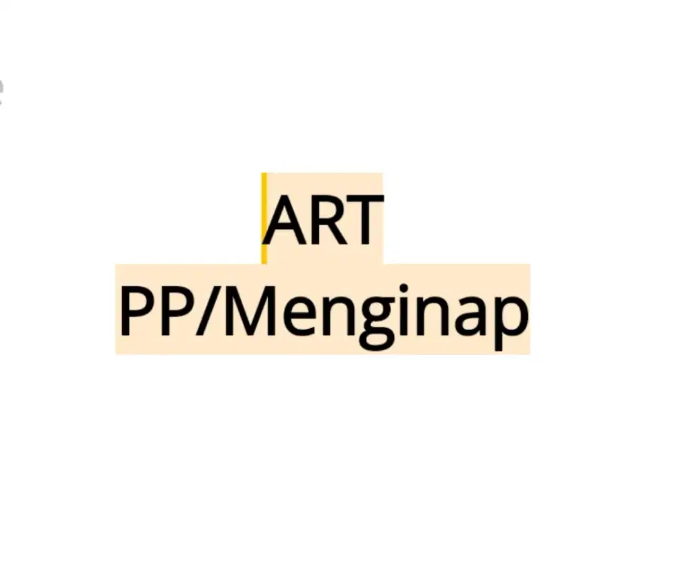 ART Menginap/PP Lokasi Jatiasih