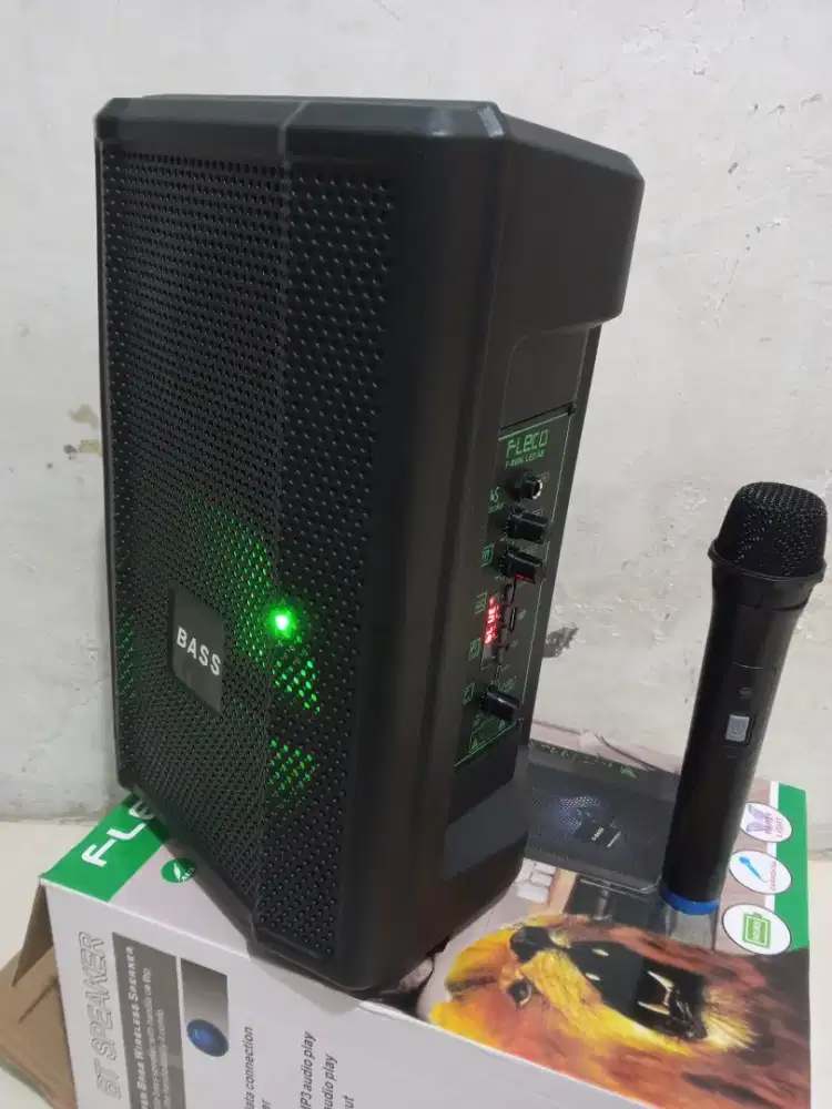 Speaker karaoke 8,5 in dengan mic wireless