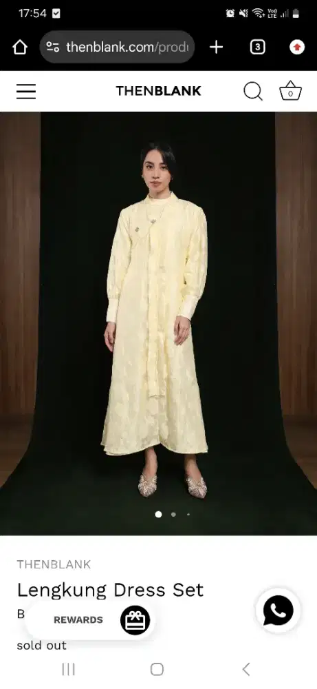 THENBLANK Lengkung Lace Dress Baru