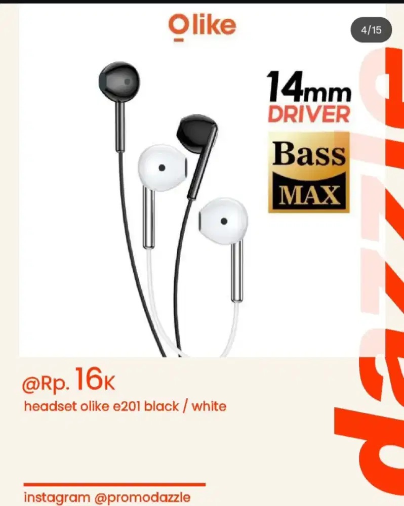 Headset kabel merk OLIKE E201