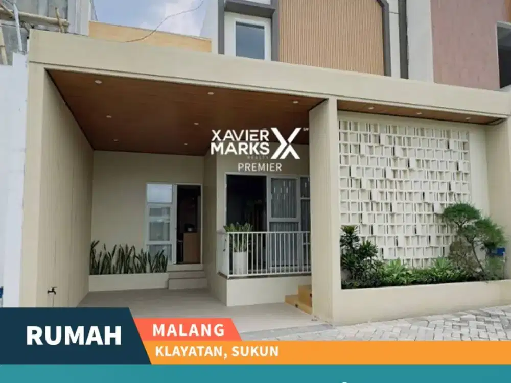 Dijual Rumah Cantik Modern Baru 1,5 Lt di Klayatan Sukun Malang