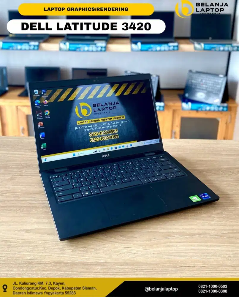 Dell Latitude 3420/intel i7 gen 11/16GB/256GB/MX450/TERMURAH!!