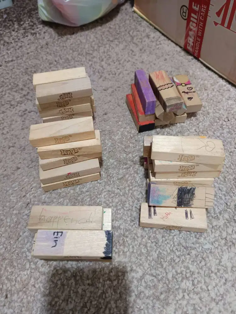 jenga mainan susun kayu import mainan keluarga seru