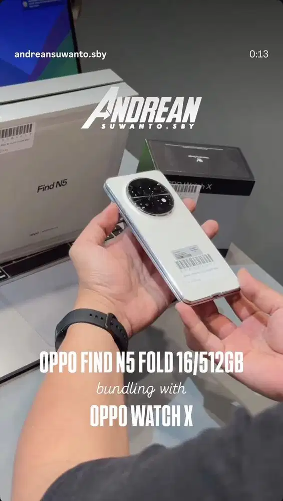 Oppo find N5 fold free opp watch X