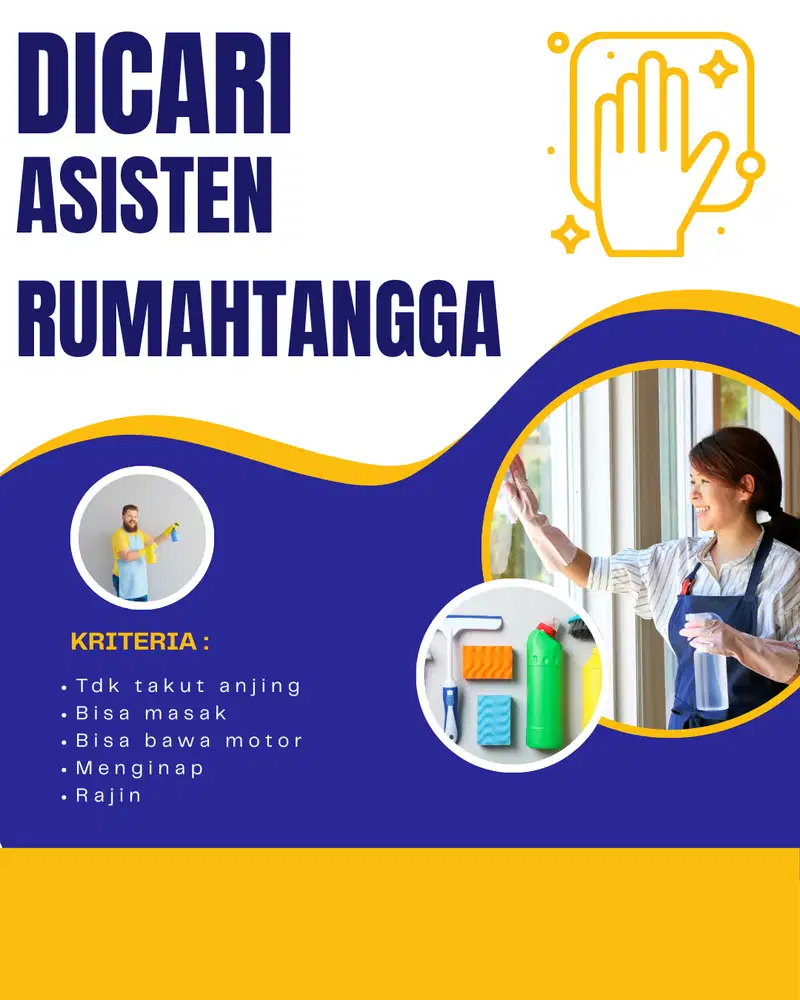 Dicari Asisten Rumah Tangga