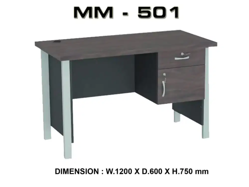 meja kantor kaki besi