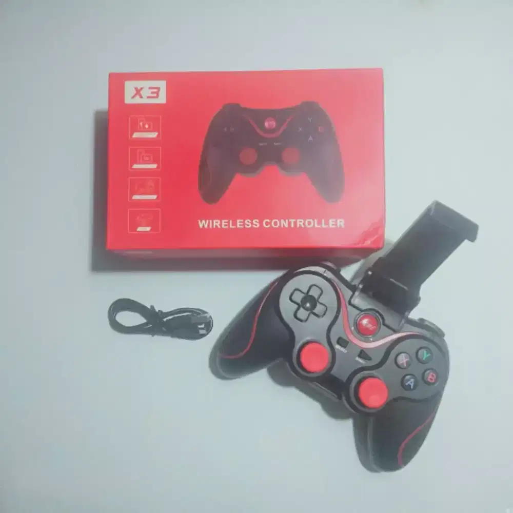 Gamepad x3 Wireless Android  Iphone Hitam   ..
