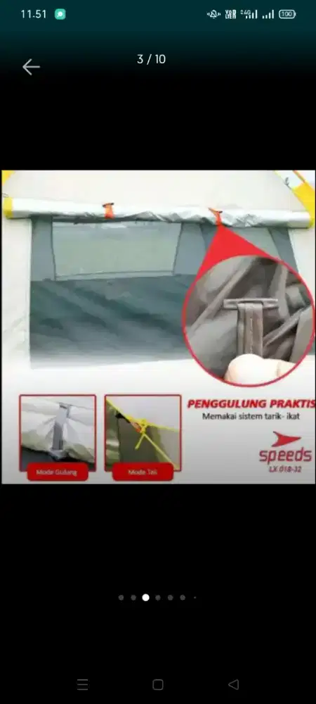 Tenda camping speeds