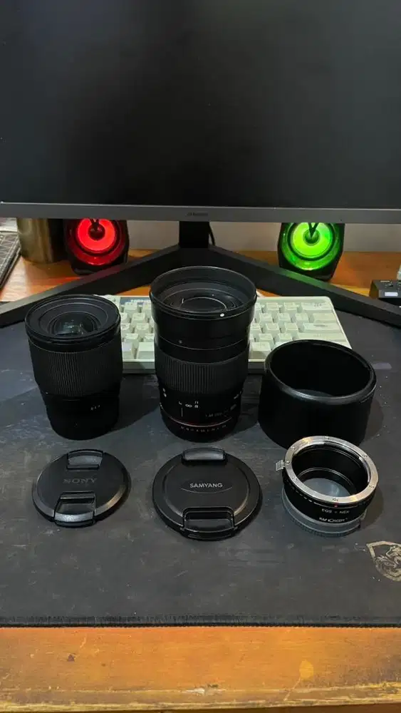 Lensa sigma 16mm dan samyang 135mm