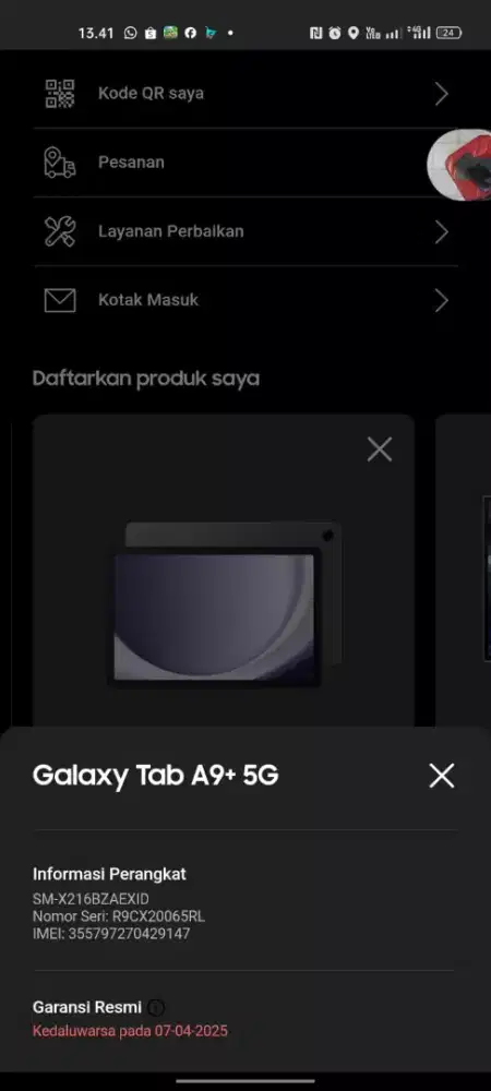Jual samsung Galaxy Tab a9+ lite 5g