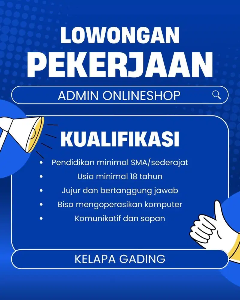 Loker admin online pengalaman