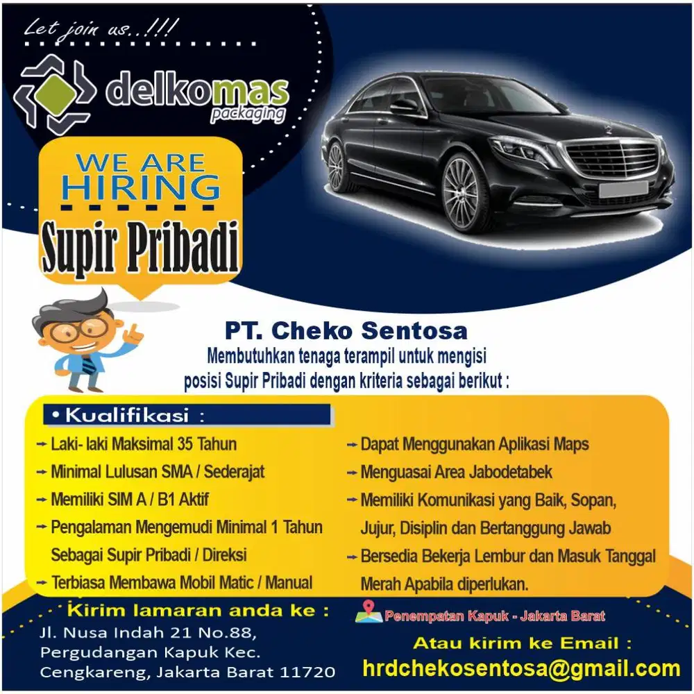 Lowongan Supir Pribadi