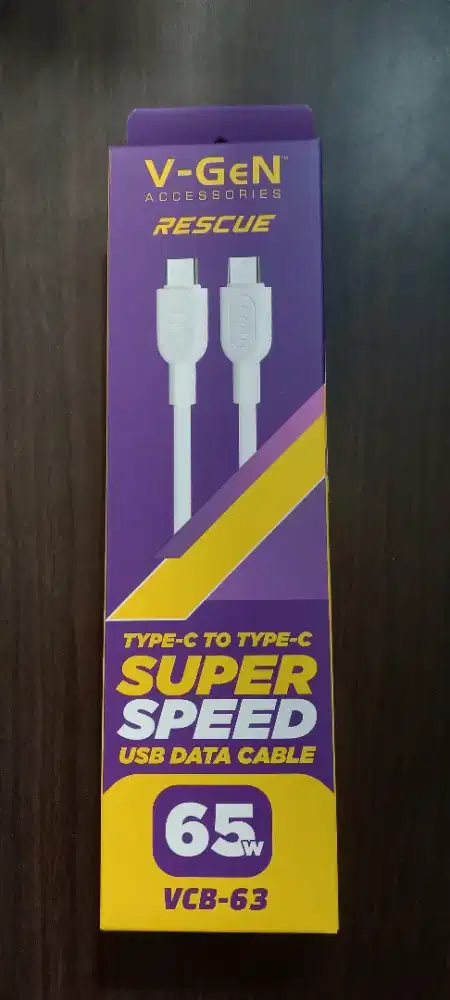 V-Gen Kabel Data/Kabel USB VCB-63 Super Fast Charging 65W 3A QC4.0+ PD