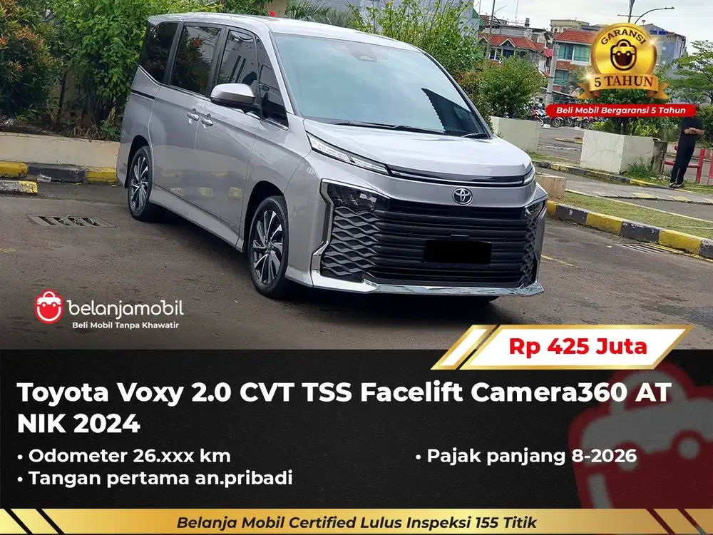 [ GARANSI 5TH ] Toyota Voxy 2.0 CVT TSS Facelift Camera360 2024/2025