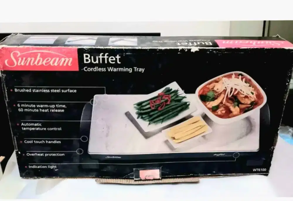 Sunbeam Buffet Cordless Warming Tray WT6100 - Mulus dan lengkap