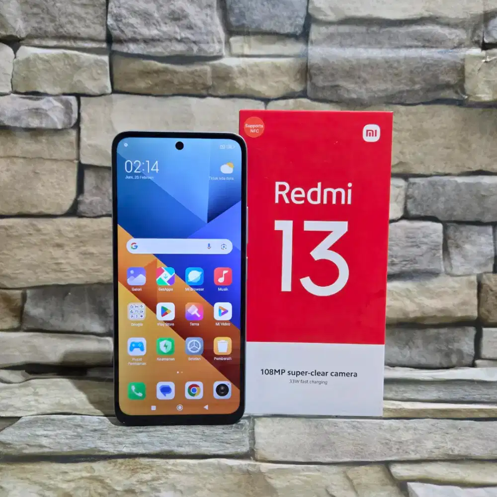 Xiaomi Redmi 13 8/128 4G Blue Fulset segel mulus 98%