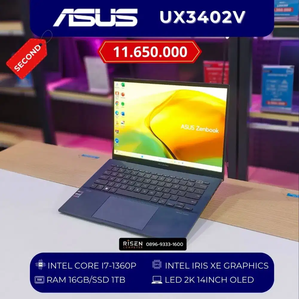 ASUS UX3402U Intel Core i7-1360P RAM 16GB SSD 1TB 2K 14inch Notebook