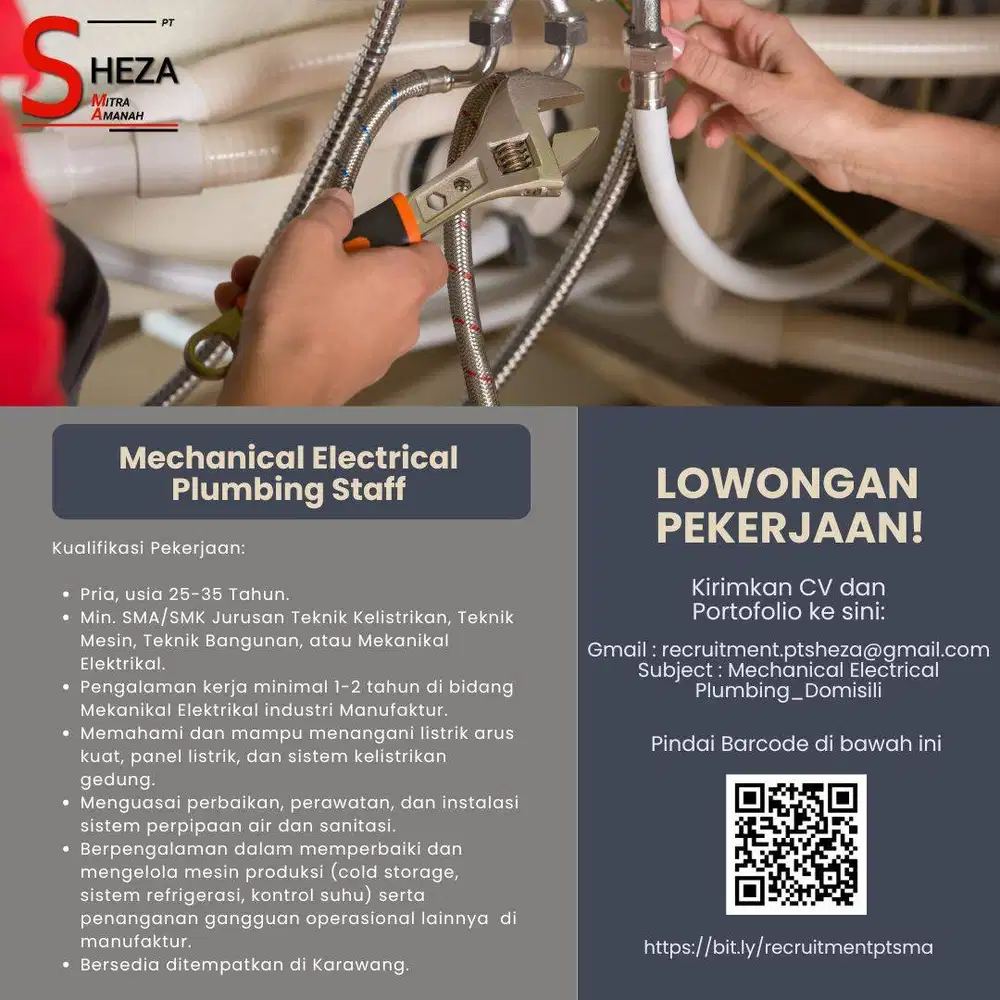 Lowongan Pekerjaan | Maintenance MEP