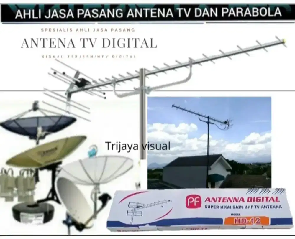 Ahli jasa pasang antena TV digital service parabola dan camera CCTV