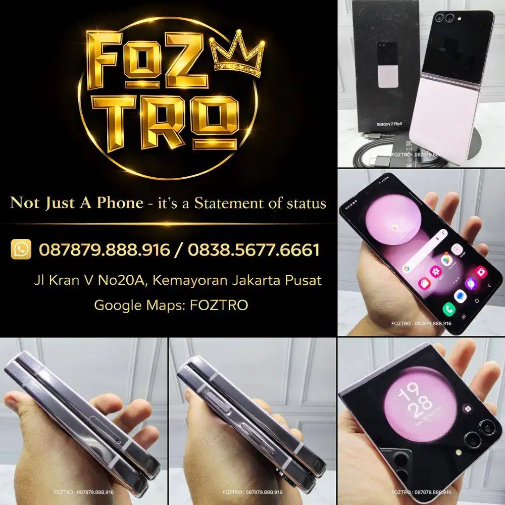 Samsung Galaxy Z Flip 5 8/512GB Lavender Fullset Resmi SEIN No Minus