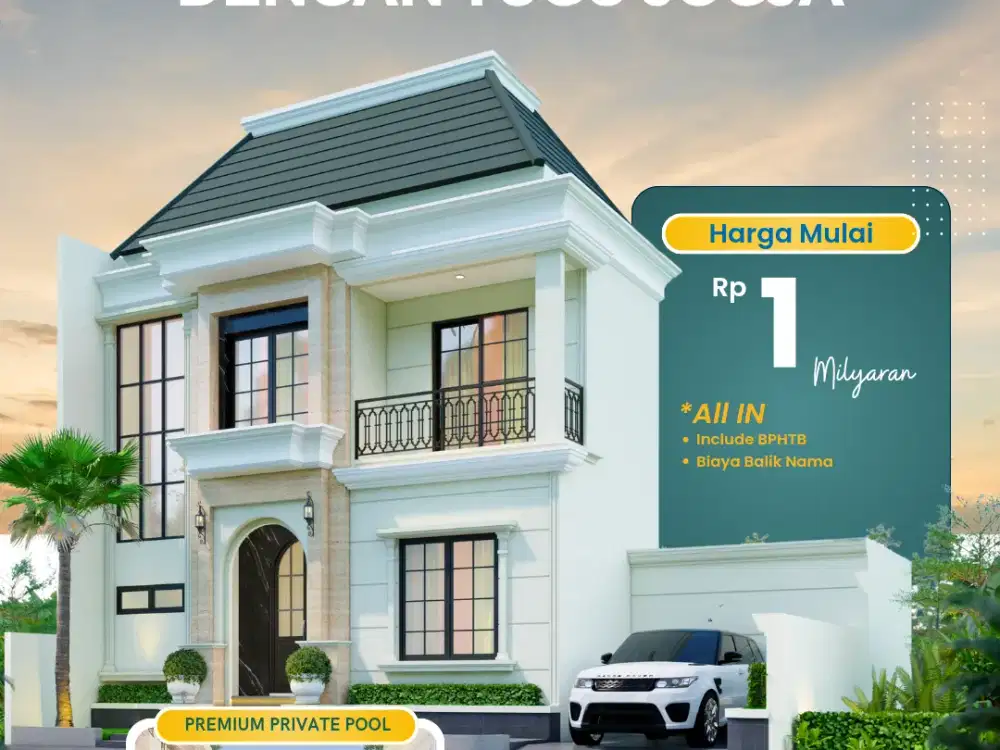 Rumah Dijual Godean Dengan Kolam Renang Pribadi 15 Menit Ke Tugu