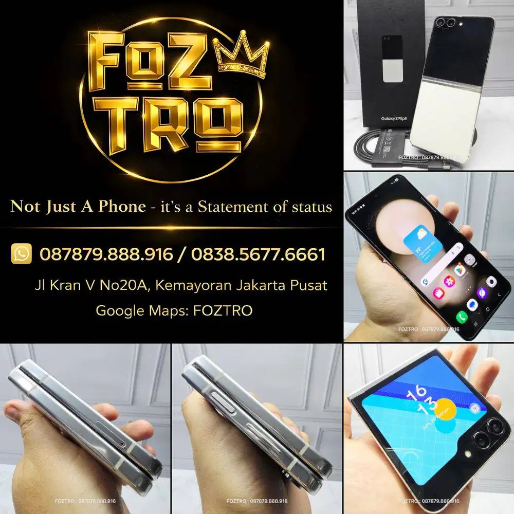 Samsung Galaxy Z Flip 5 8/512GB White Fullset Resmi No Minus