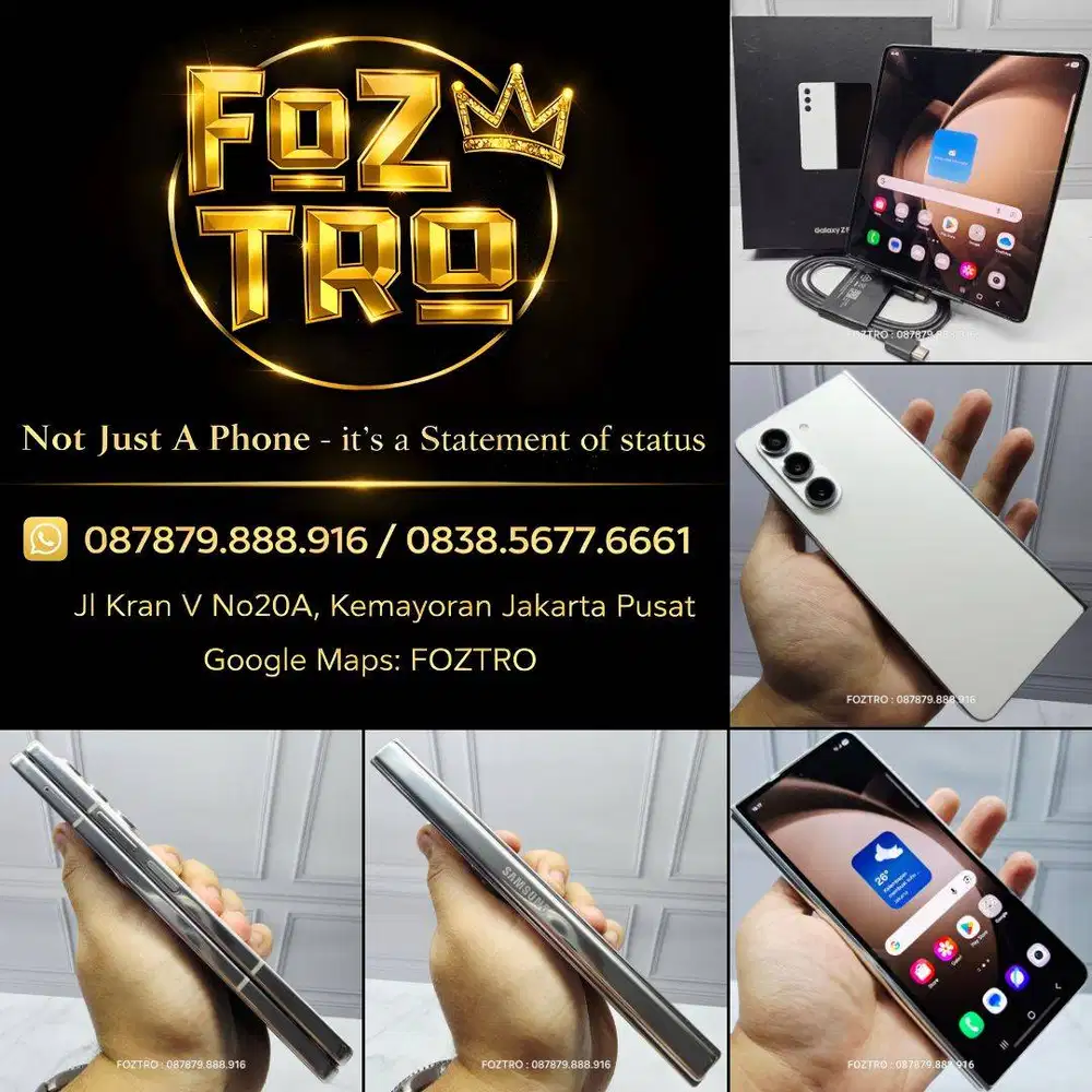 Samsung Galaxy Z Fold 5 12/512GB Cream Fullset Resmi SEIN Like New