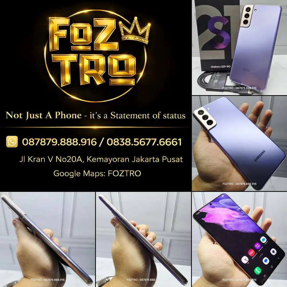 Samsung Galaxy S21 Plus 8/256GB Violet Fullset Resmi No Minus