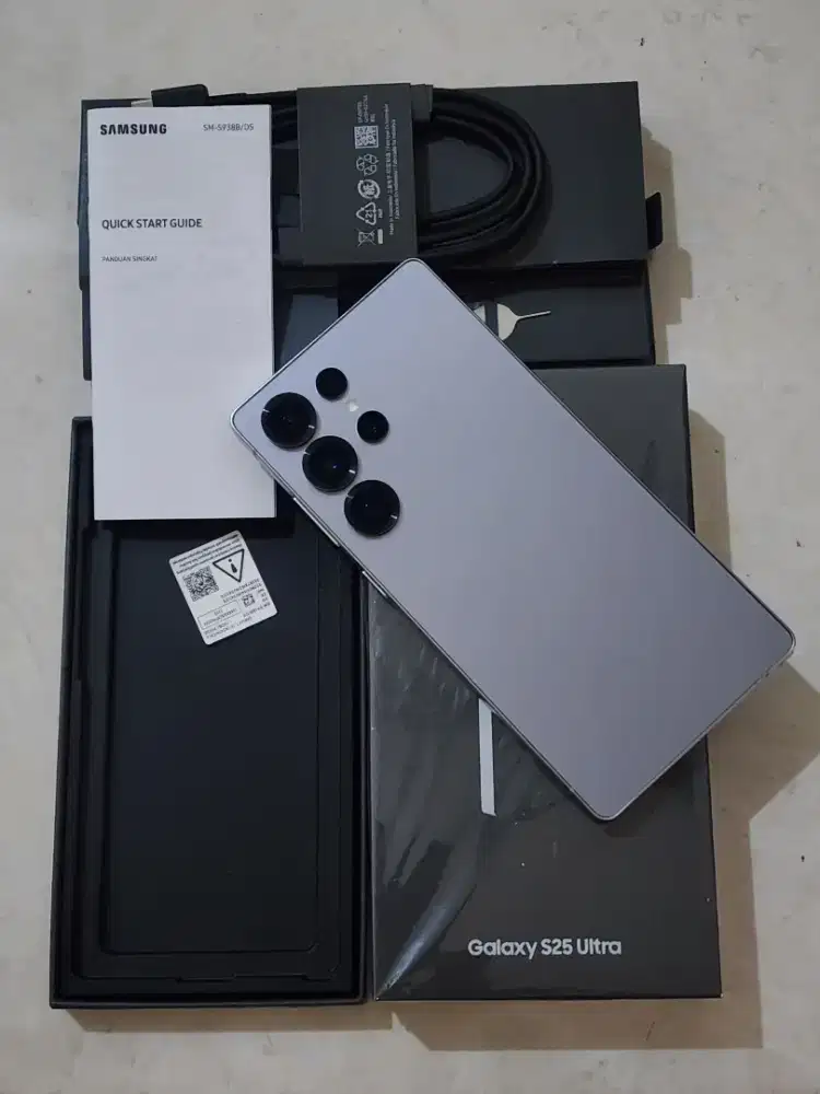 Samsung S25 Ultra 5G 12/256Gb, warna Silverblue SEiN, 99,9% Mulus
