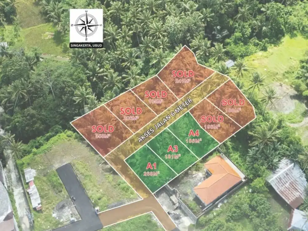 DIJUAL TANAH KAVLING UBUD SINGAKERTA 2