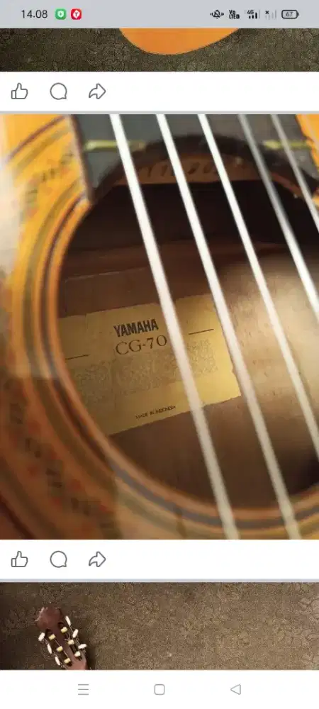 Gitar Yamaha cg70 ORI THN 1990