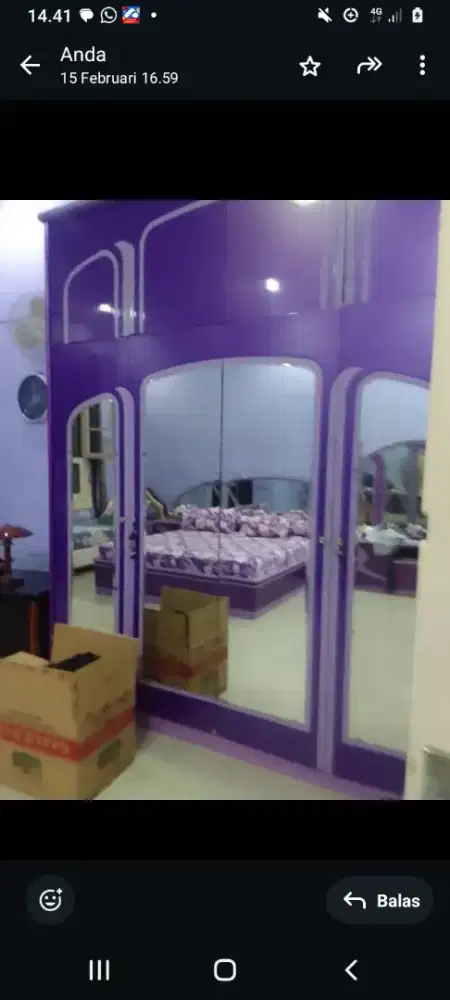 Jual lemari besar kaca duco harga nego