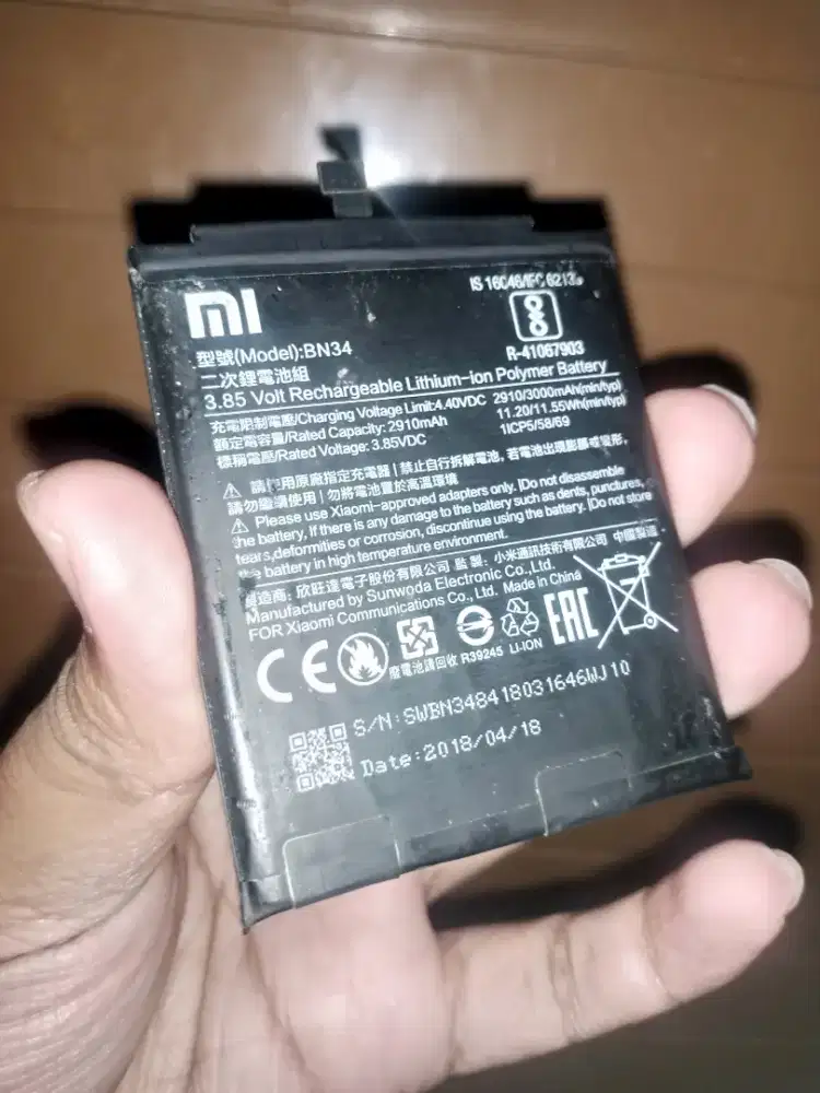 Baterai Xiaomi redmi 5a