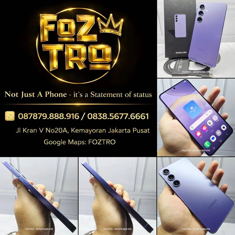 Samsung Galaxy S24 8/256GB Violet Fullset Resmi SEIN Like New No Minus