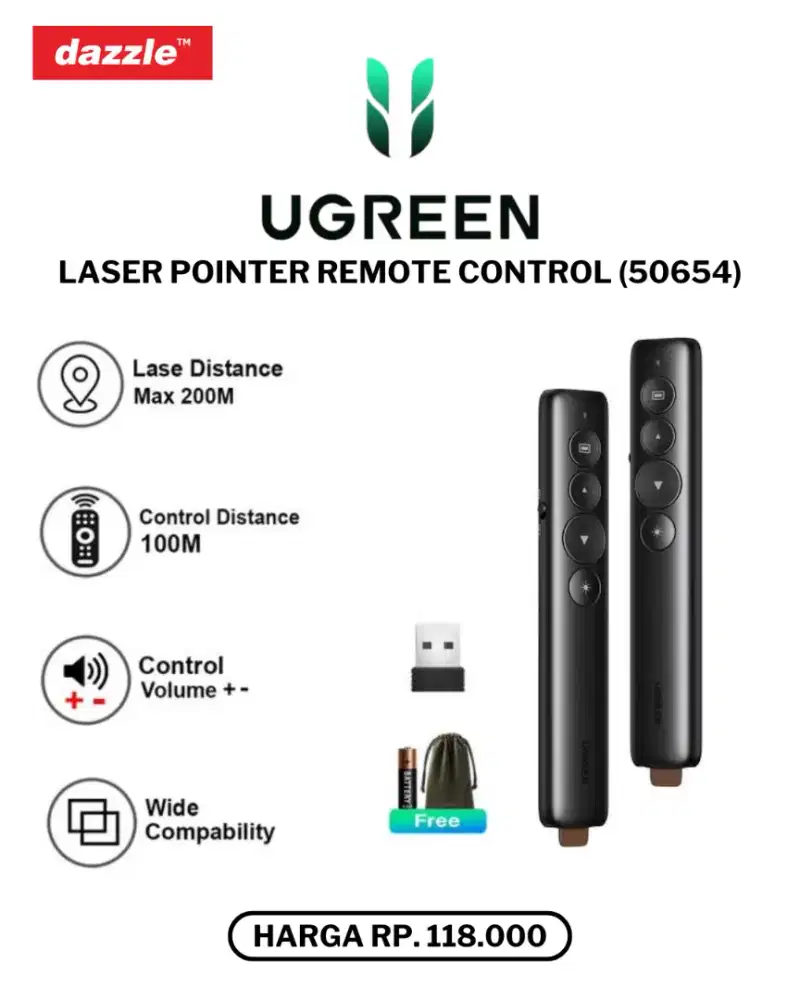 UGREEN WIRELESS LASER POINTER (50654)