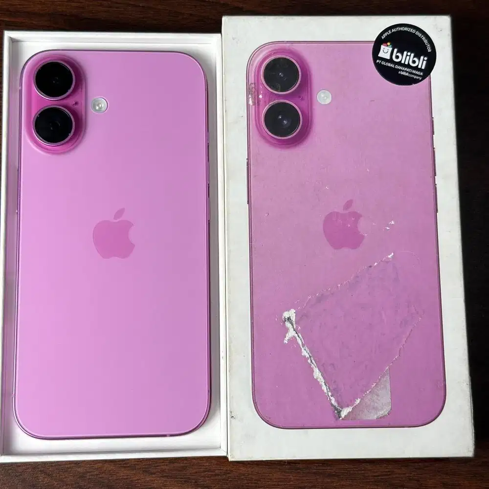 iPhone 16 128GB BH100% scnd resmi Pink fullset