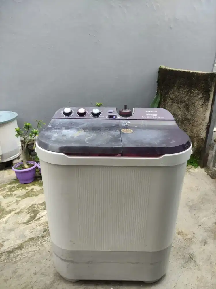 Mesin cuci 2 tabung shrap 10 kg