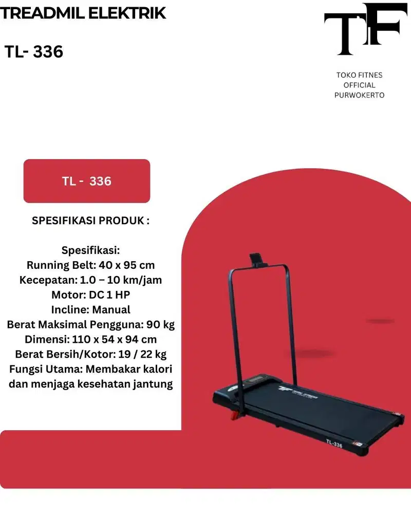 Treadmill Elektrik-336 Harga Hemat Bisa Cod!!