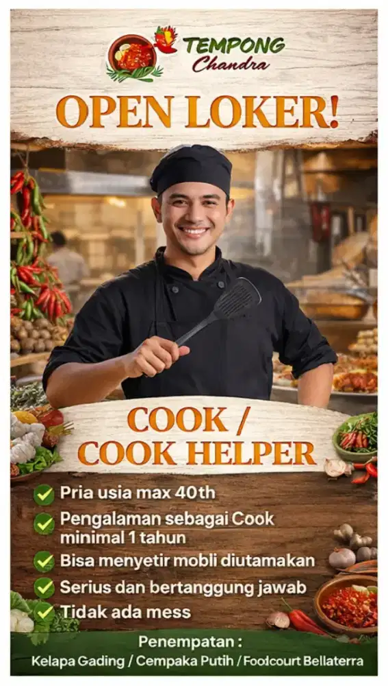 Loker Cook / Cook Helper