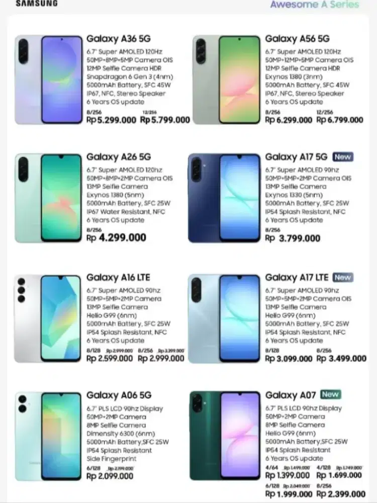 samsung all varian garansi resmi